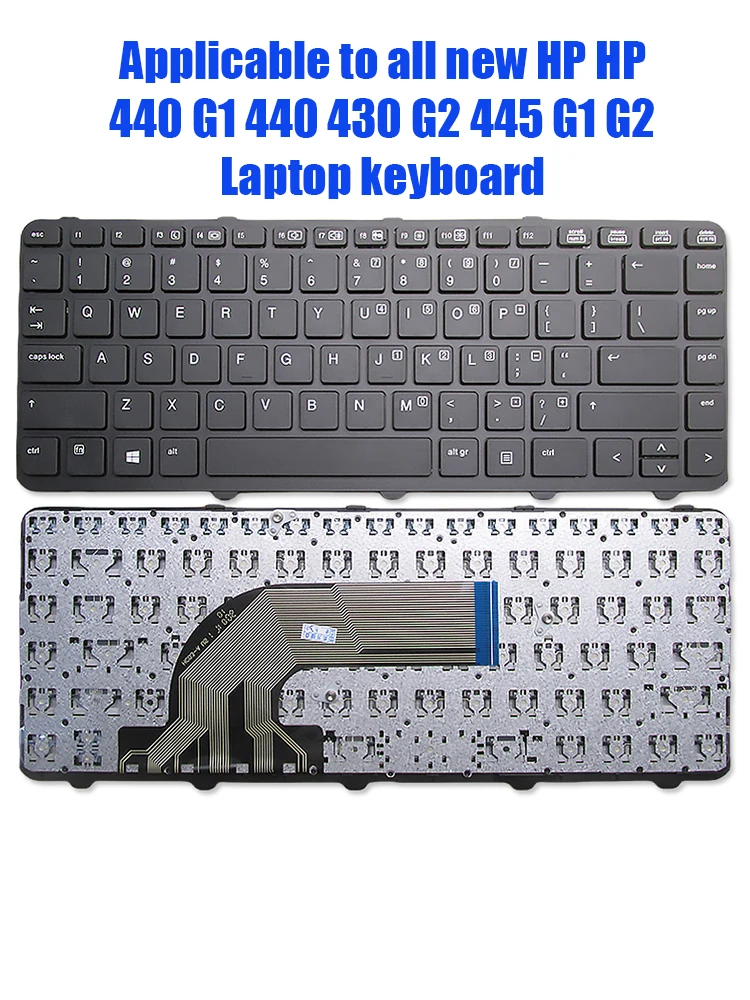 Новая клавиатура для ноутбука подходит для серии HP Probook 440g0 440g1 445g1 440g2 445g2 430g2 FR с черной рамкой.