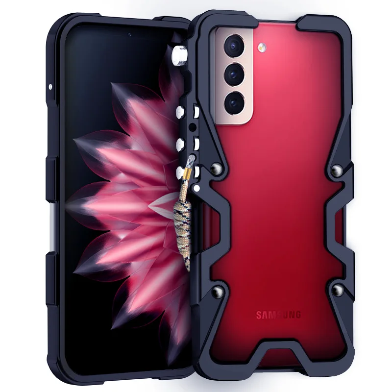 Фото Роскошный металлический алюминиевый бампер для телефона Samsung Galaxy S25 S24 S23 S22 S26 Plus Ultra, механический чехол ручной работы. №1