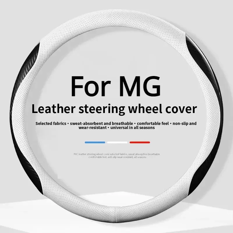 

Car Leather Carbon Fiber Steering Wheel Cover For MG MG5 MG6 MG7 MG3 ZS HS GS GT RX ZR 3SW EZS EHS One Auto Interior Accessories