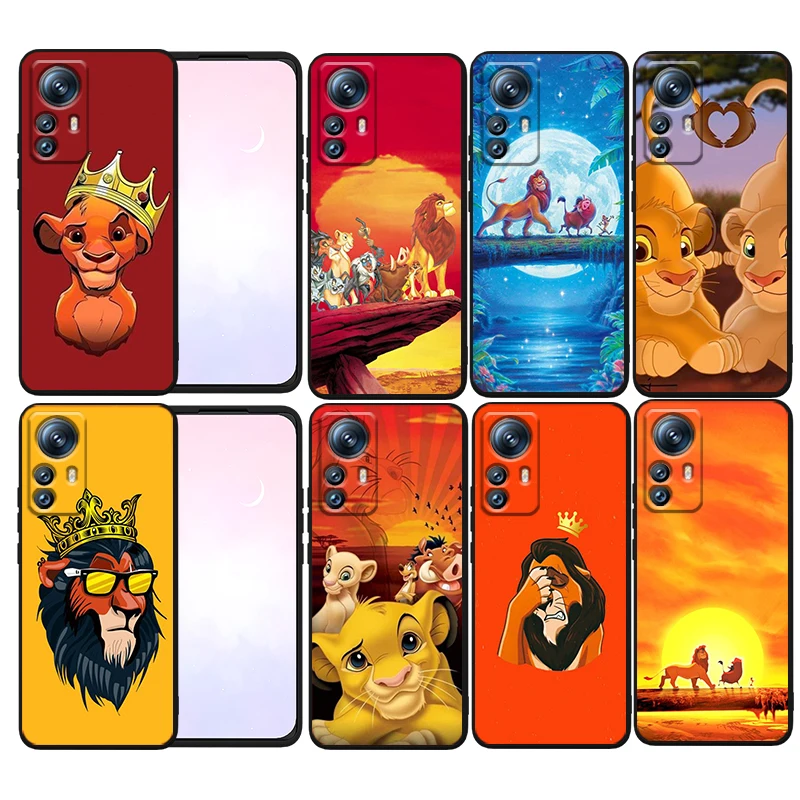 

Disney Anime The Lion King Phone Case For Xiaomi Mi 13 12T 12S 12X 12 11 11T 11i 10T 10 Pro Lite Ultra 5G Funda Black Cover