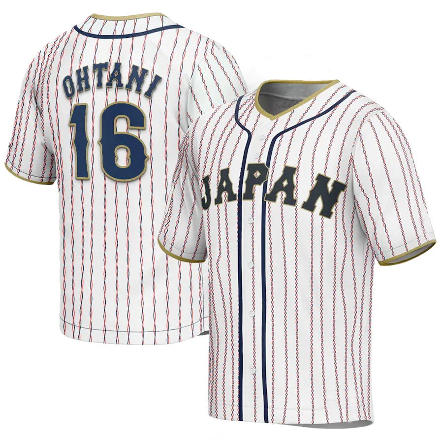 BG baseball jerseys Japan 16 OHTANI jerseys Outdoor sportswear Embroidery sewing black  Hip-hop Street culture 2023 World