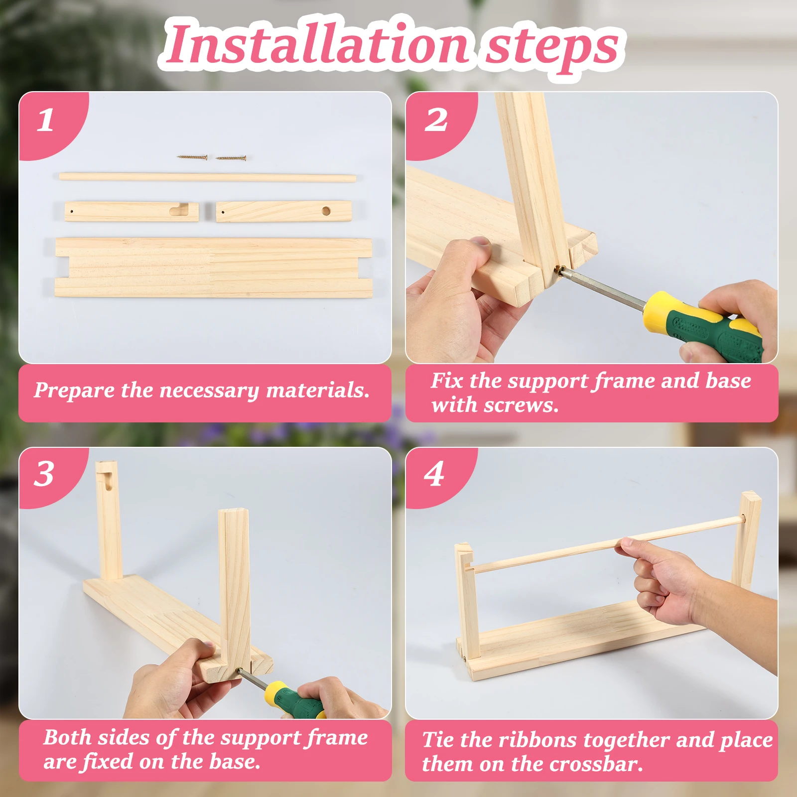 Однослойный Деревянный Органайзер Для Хранения Лент Многофункциональный