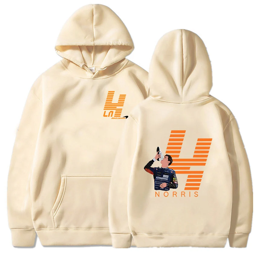 Lando Norris F1 Hoodie Formula One Racer Norris Logo 2022 Spring Autumn Men/Women Clothing Casual Pullovers Fleece EU Size Print
