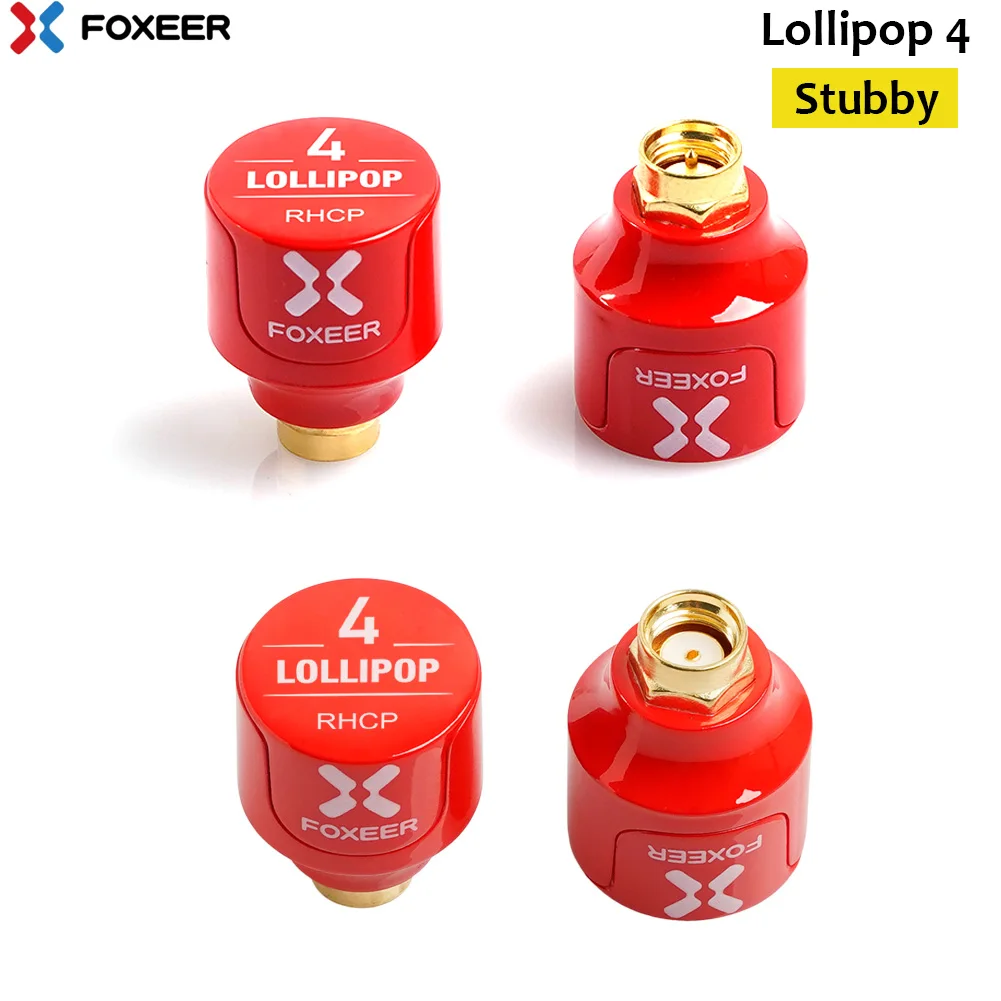 2pcs/Box Foxeer Lollipop 4 Stubby 5.8G 2.6Dbi Omni FPV Antenna LHCP RHCP SMA RP-SMA for RC FPV Racing Freestyle Monitor Goggle