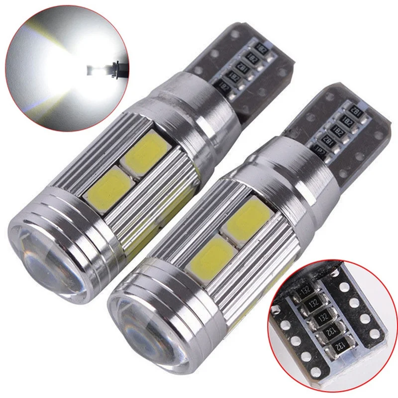 

Car LED T10 5630 194 W5W 10 SMD Canbus Error Free Parking Bulb Auto Wedge Clearance Lamp White License Light Bulbs Headlight