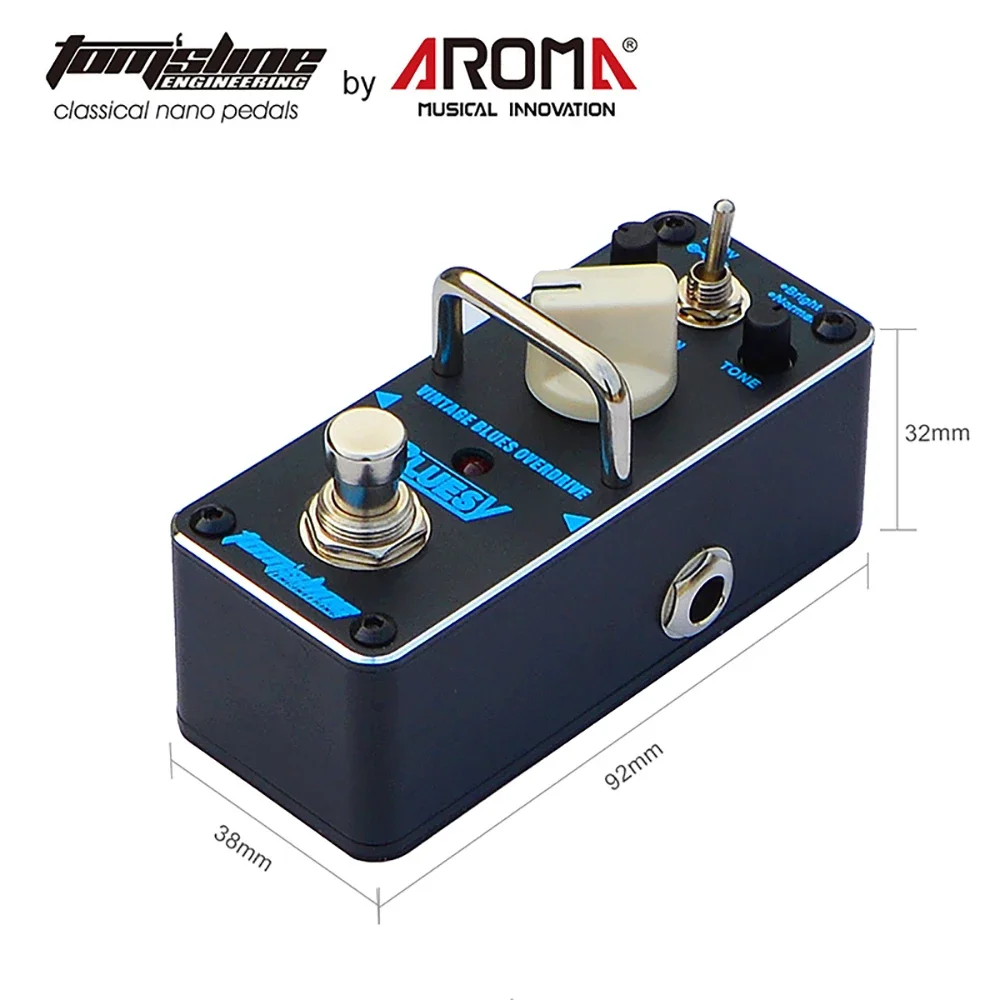 AROMA ABY-3 педаль эффектов для гитары Tom'sline Bluesy Vintage Blues Overdrive Mini Single True Bypass Запчасти