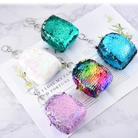 sequined coin purse mini backpack coin bag sequins mini wallet women evening bags girl clutch card key chain pouch small gift