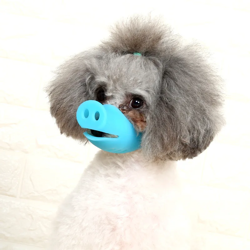 

2 Colors Adjustable Cute Pig Nose TPR Anti-Bite Anti-Bark Small Dog Pet Muzzle Mouth Short-mouthed Mask Dog Mouth Muzzle