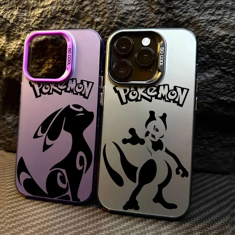 Фото Чехол для телефона P-Pokemons Anime Umbreons Mewtwos для iPhone 13 14 15 16 Plus 17 Pro Max 16e 17E 17 Air 11 12 18 Pro Funda Back Cover №1