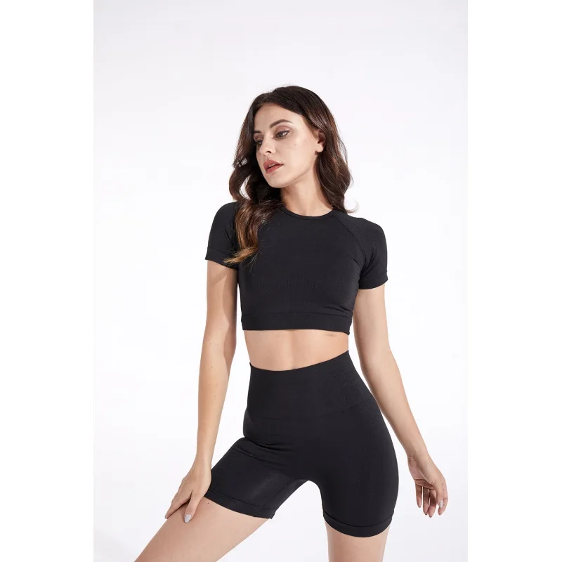 2/3/5PCS Seamless Women Yoga Set Workout Sportswear Gym Clothing Fitness Long Sleeve Crop Top High Waist Leggings Sports Suits