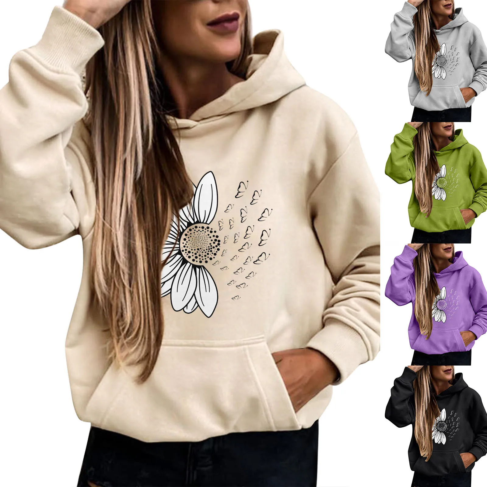 

Женские повседневные толстовки с длинным рукавом, однотонные женские толстовки без рукавов, тренировочная простая туника, худи, флисовый с...