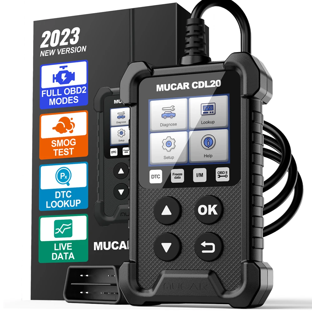 Новый Диагностический сканер MUCAR CDL20 Obd2, инструмент для диагностики автомобиля, с 2 функциями