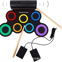 portable hand roll electronic set drum jazz children electronic drum jazz percussion bateria eletronica musical instrument
