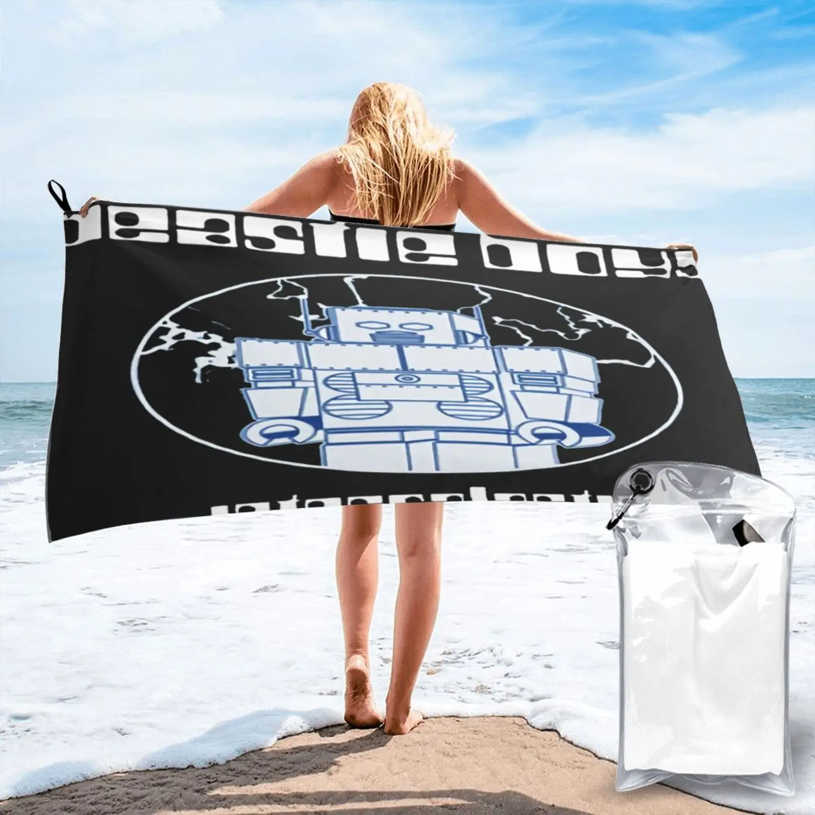

Beastie Boys Intergalactic Blue 5062 Beach Towel Hand Towels Bathroom Products Beach Blanket Bath-House Beach Cover Hand Towel