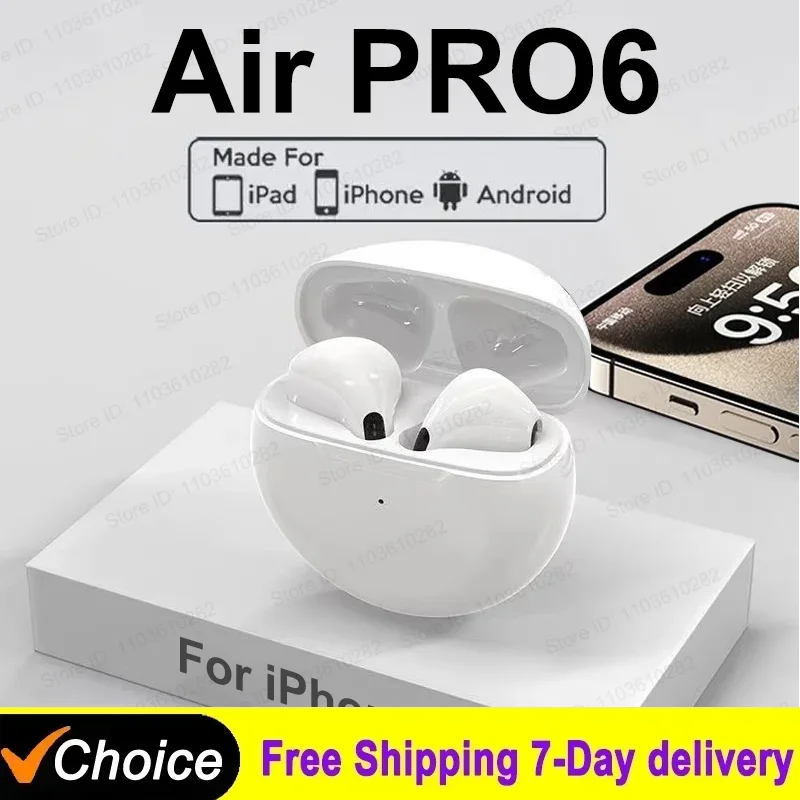 Беспроводные Bluetooth-наушники для APPLE Air Pro 6 TWS