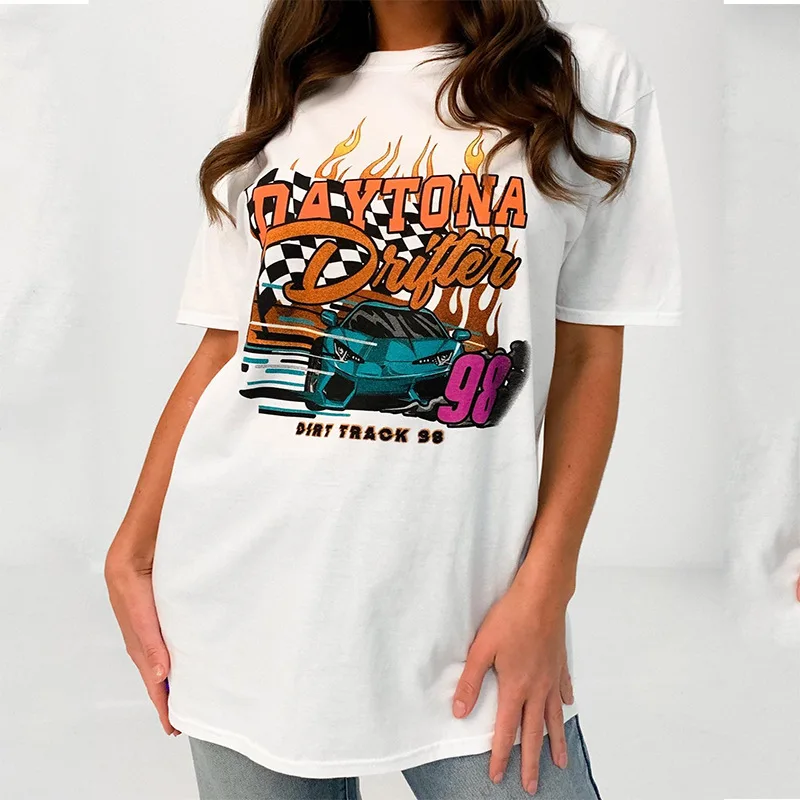 

Large size womenspicture printing cubs women's short -sleeved T -shirt women clothing aesthetic graphict shirts summer plus size