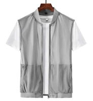 summer mesh quick drying vests male techwear mountain climbing outwear fishing vest work sleeveless jacket men overalls