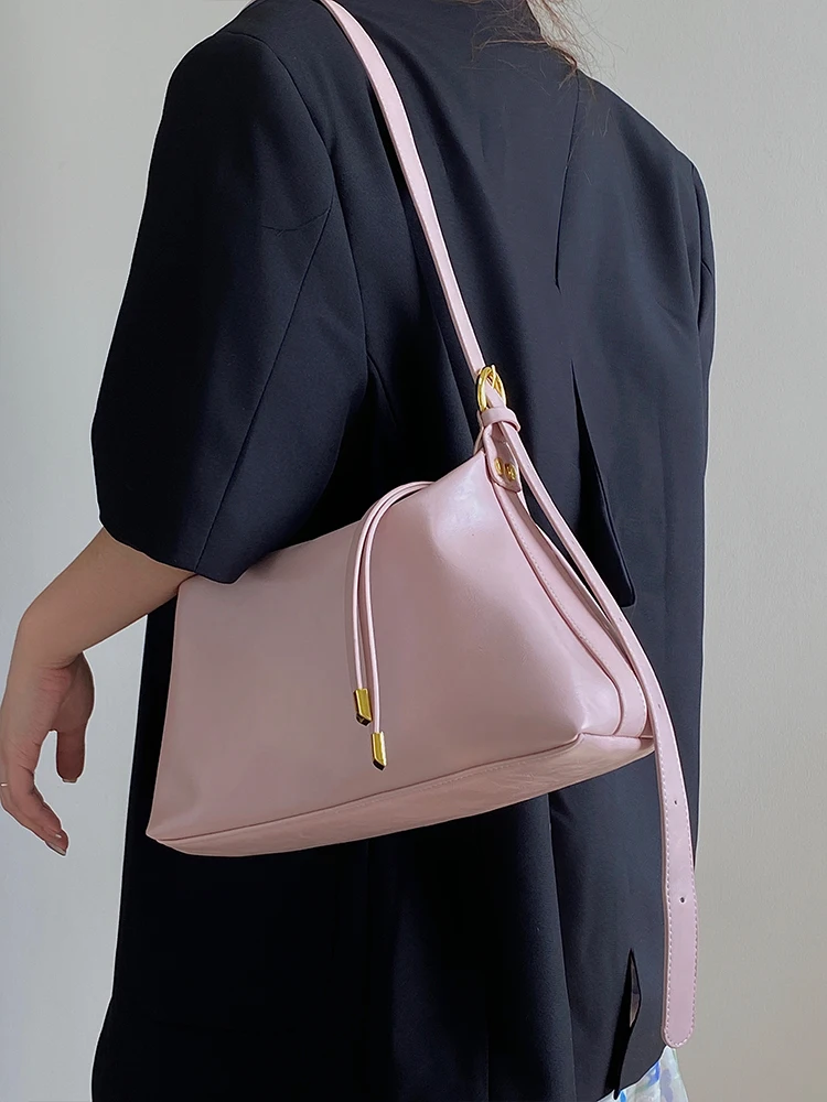 Женская розовая вместительная сумка-тоут новинка 2023 женская сумка через плечо из