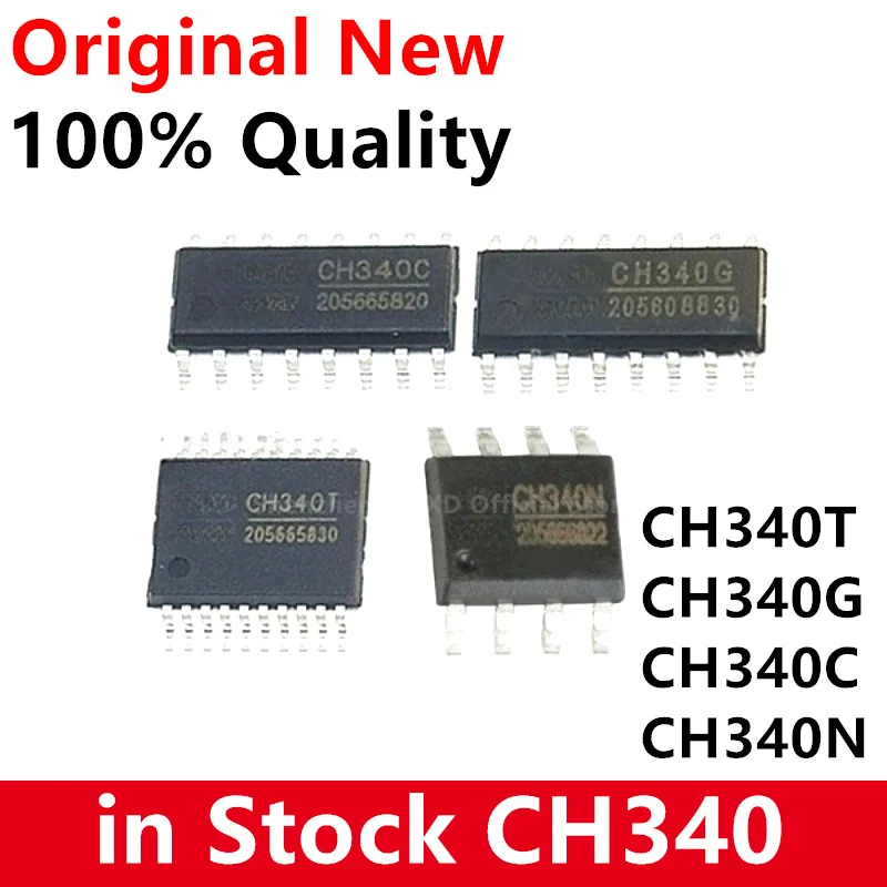 5 шт./партия CH340 CH340C CH340G CH340N CH340T чип IC SOP-16 SSOP-20 SOP-8 SMD USB для интерфейса UART