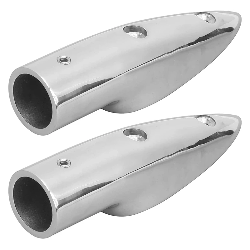 

2Pcs 7/8In Boat Handrail End 316 Stainless Steel Top Mount Hardware Anti-Corrosion Accessory for Marine Boat