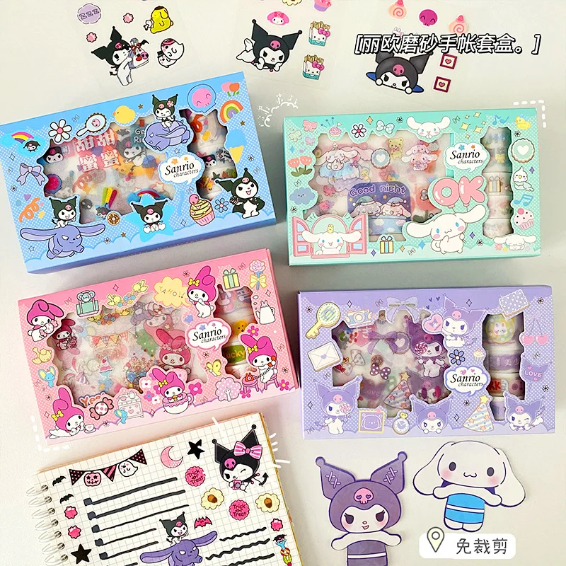 Sanrio Kuromi My Melody Милая мультяшная бумажная лента девчачье Сердце DIY наклейки на