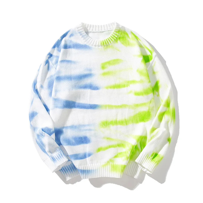 

2022 Men's New Autumn and Winter Trends Color-Block Crew Neck Sweater Teenagers Loose Casual Sweater