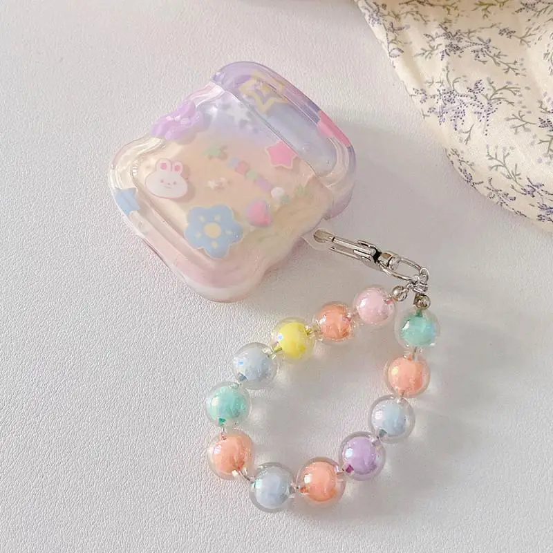 

Silicone Protective Cover For Airpods1/2/3/pro/pro2 Blooming Star Chain Anti-scrach Soft Anti-fall Waterproof Earphone Accessory