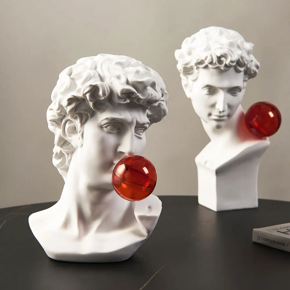 Скандинавская статуя из смолы голова Давида скульптура для набросков