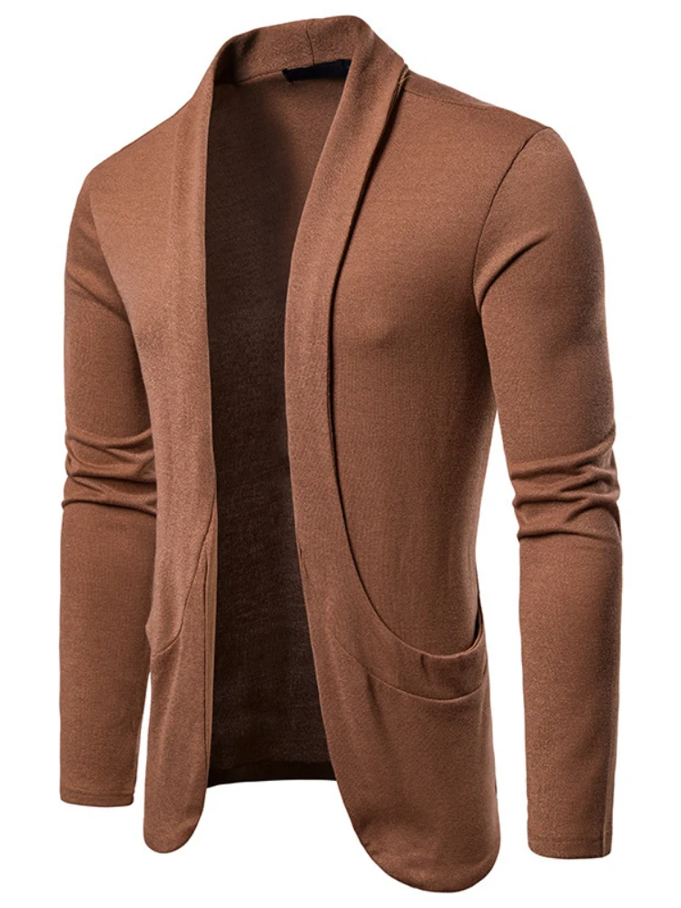 2022 Men's Sweaters New Autumn Casual Solid Knitted Male Cardigan Designer Homme Sweater Slim Fitted Warm Clothing