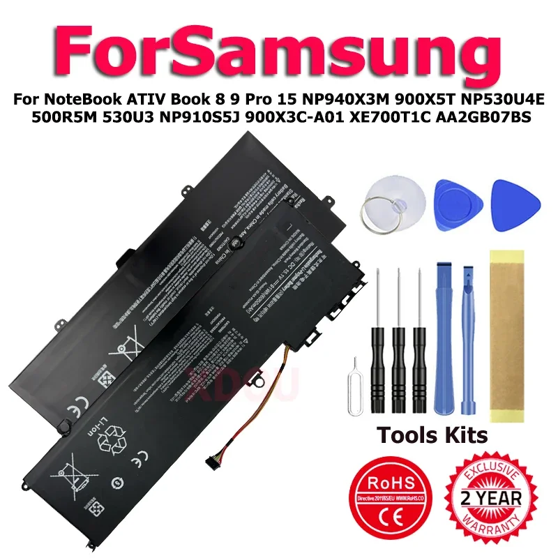Аккумулятор для ноутбука Samsung ATIV Book 530U3 NP910S5J 900X3C-A01 8 9 Pro 15 NP940X3M 900X5T 500R5M NP530U4E XE700T1C