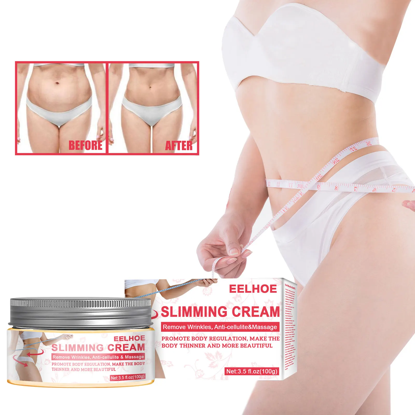 

Fat Burning Cream Shaping Muscle Flat Belly Firming Sagging Loss Weight Create Waistlines No Rebound Slimming Cellulite Lotion