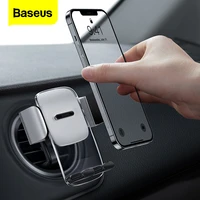 baseus gravity car phone holder air vent mount stand for cell phone gps auto round air outlet bracket for iphone xiaomi samsung