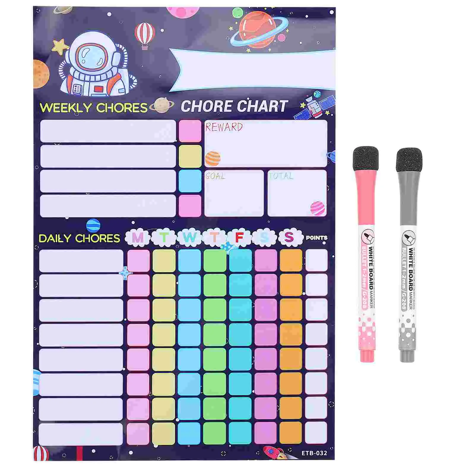 

Reward Chart For Kids Behavior Housework Table Calendar Magnetic Refrigerator Hanging Whiteboard Chores