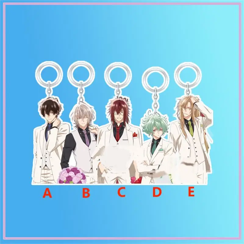 

Anime Keychain collar x malice Sasaduka Takeru Enomoto Mineo Acrylic Keyring Strap Figure Hanging Accessories 6cm
