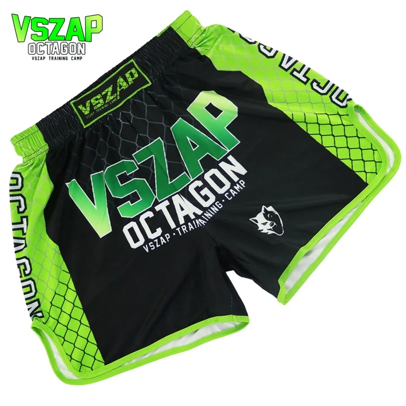 

VSZAP Fitness Wolf Head Fighter Shorts Sports Thai Boxing MMA Training Fighting Quick Dried Muscle Beach Pants Men