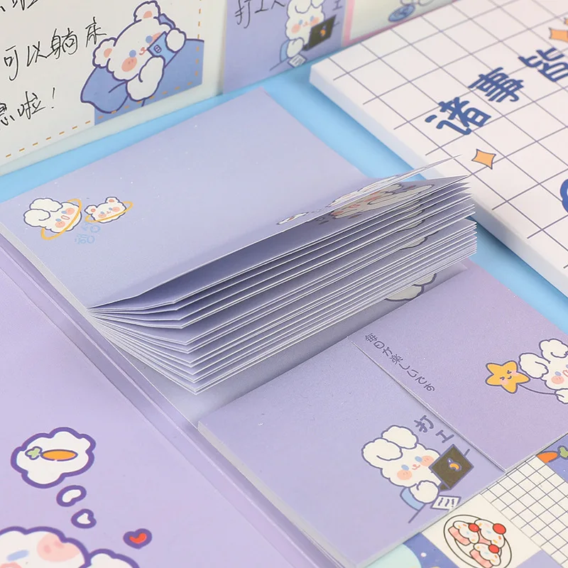 

240Sheets Mini Memo Kawaii Rabbit Design Bookmarks Self-Stick Notes Posted It Planner Stationery School Supplies Paper Stickers