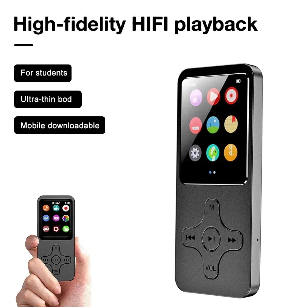 Bluetooth-совместимый динамик Hi-Fi музыкальный портативный Walkman с радио FM-записью