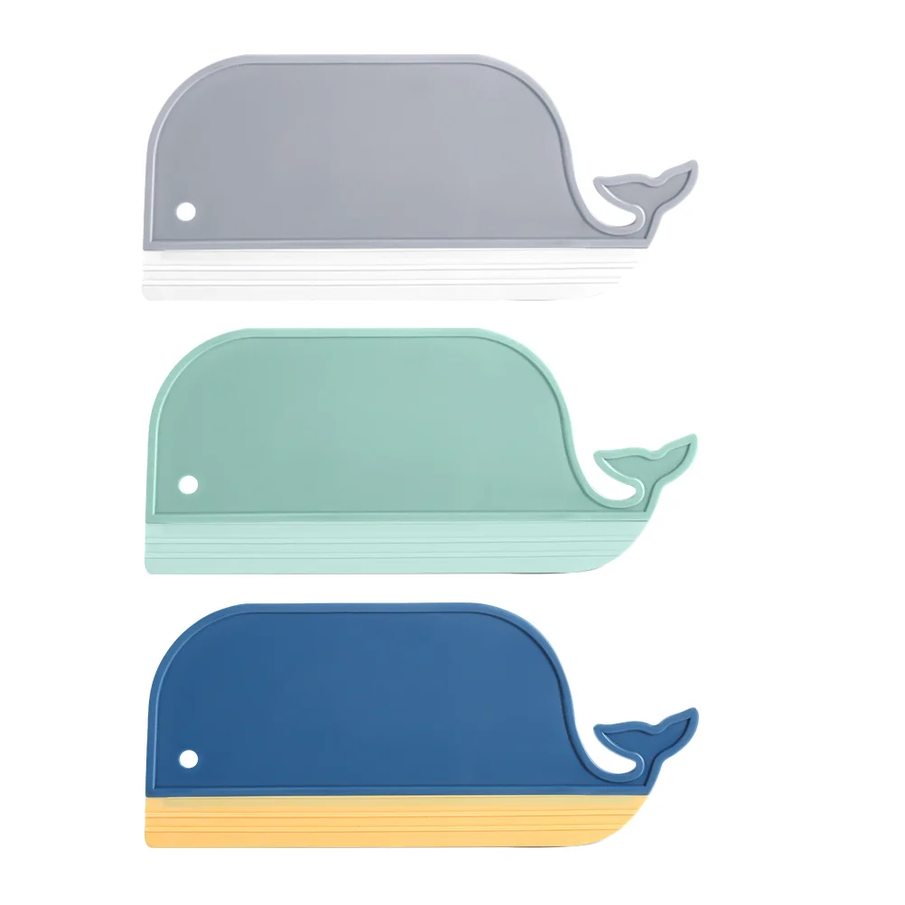 

3 Pcs Whale Wiper Glass Cleaning Scrubbing Pads Scrubber Microfiber Cleaner Countertops Home Stovetops Plastic Squeegee Scraper