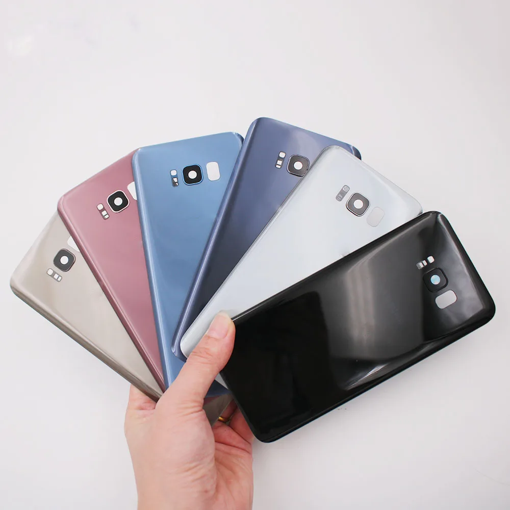 

For Samsung Galaxy S8 Plus Back Battery Cover High Quality Tempered Glass Rear Housing Panel Case Replacement With Camera Lens