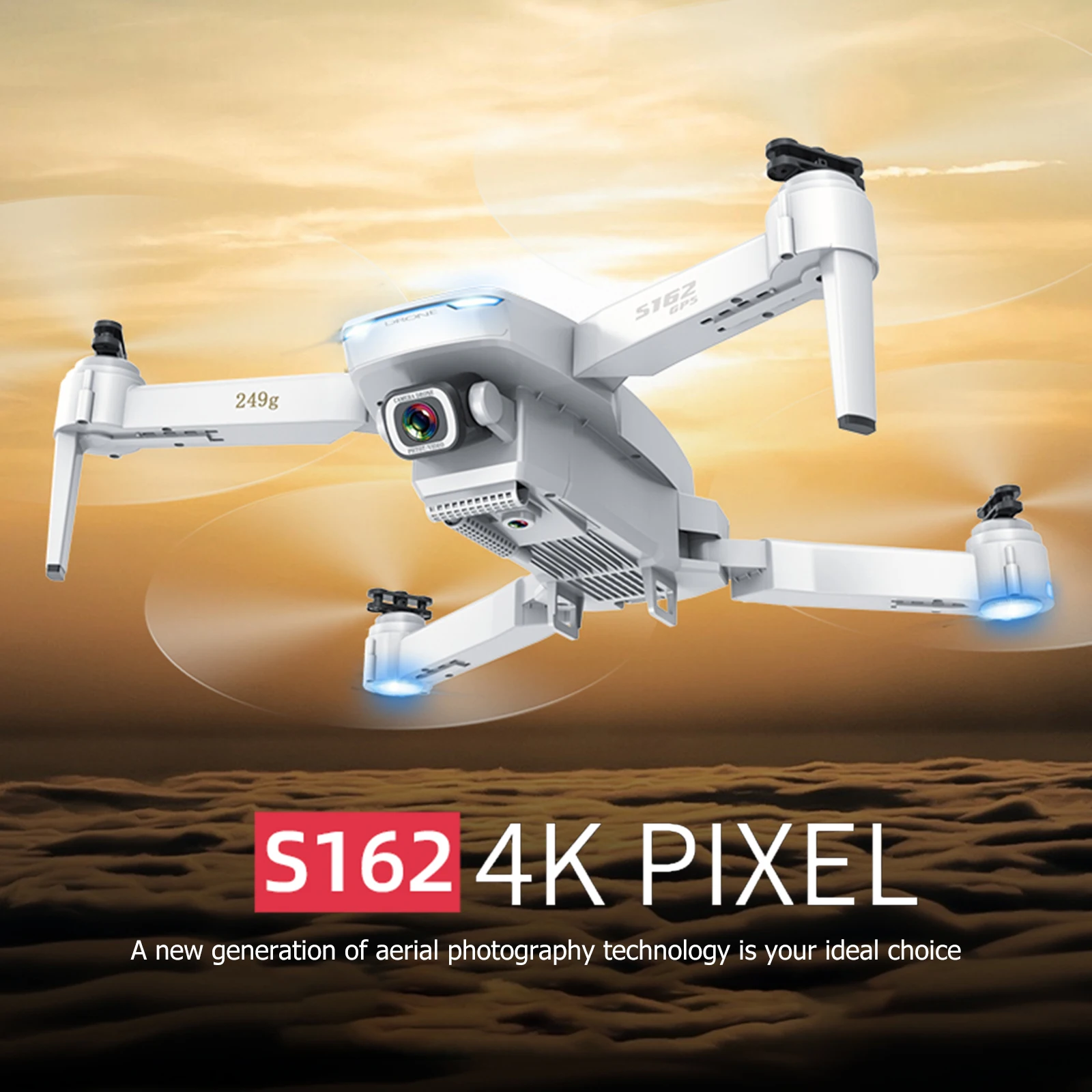 

S162 GPS Drone with 4K HD Camera for Adults,5G WiFi FPV RC Quadcopters,Dual Camera Switching,Easy Auto Return Home,Headless Mode