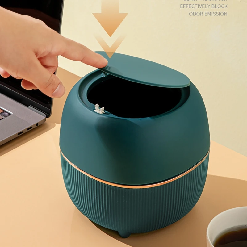 

Fashion Desktop Trash Can Creative Luxury Dustbin Bin Household Mini Bedside Waste Bin Tea Table Small Garbage Bucket Waste Bins