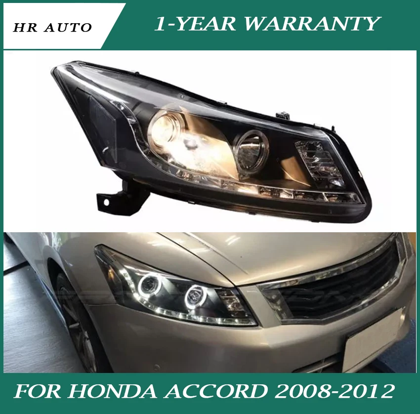 

Fit for Honda eight generation Accord 2008-2012 headlights LED angel eye headlights double light strip headlights