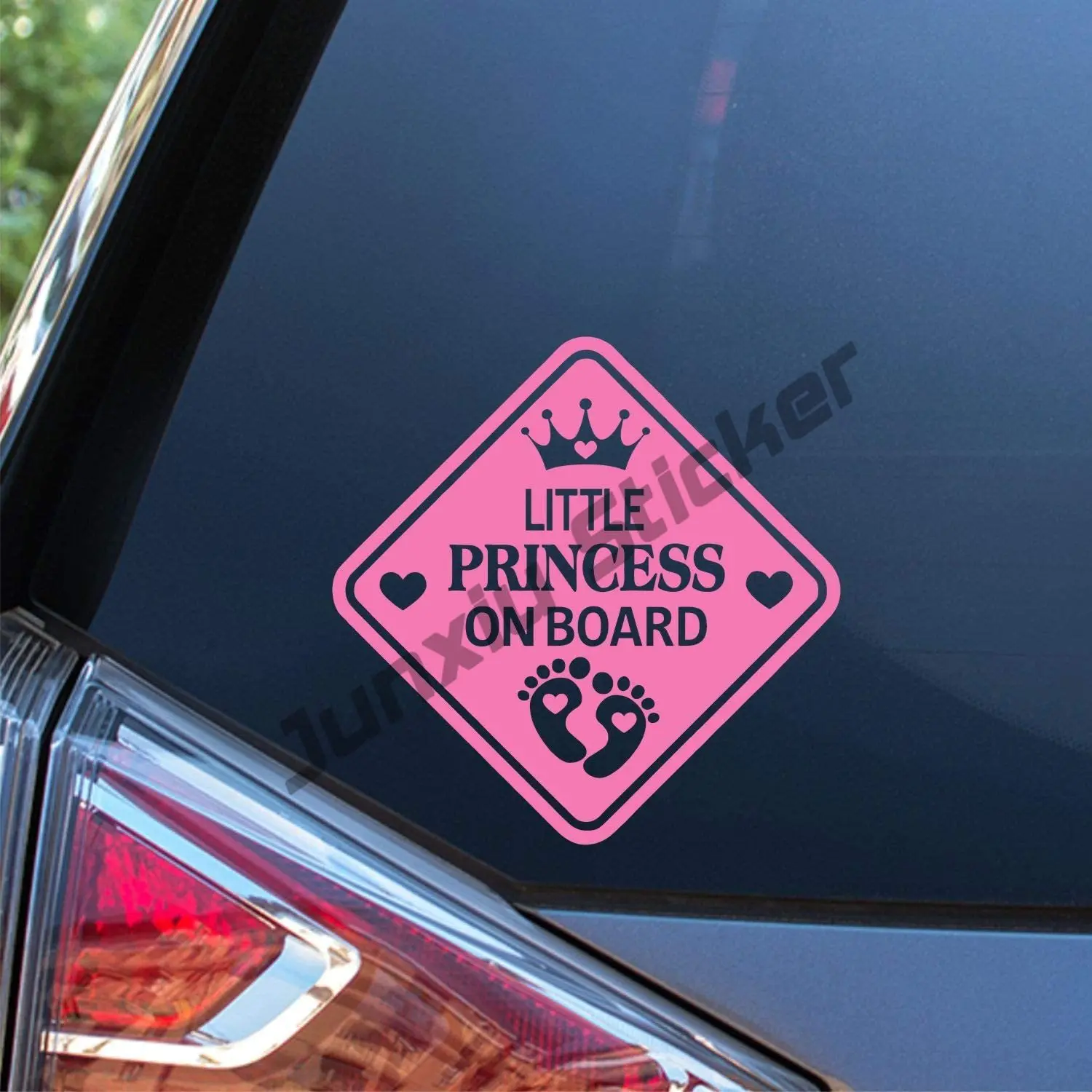 

Sunset Graphics & Decals Little Princess On Board Decal Vinyl Car Sticker | Cars Trucks Vans Walls Laptop Light Pink Sticker