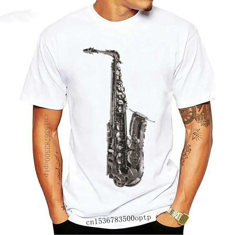 Man Clothing New  Fashion Summer Style Saxophone Sax Unisex Fit T-Shirt Mens & Ladies Music Instrument Festival Band Tee Shir