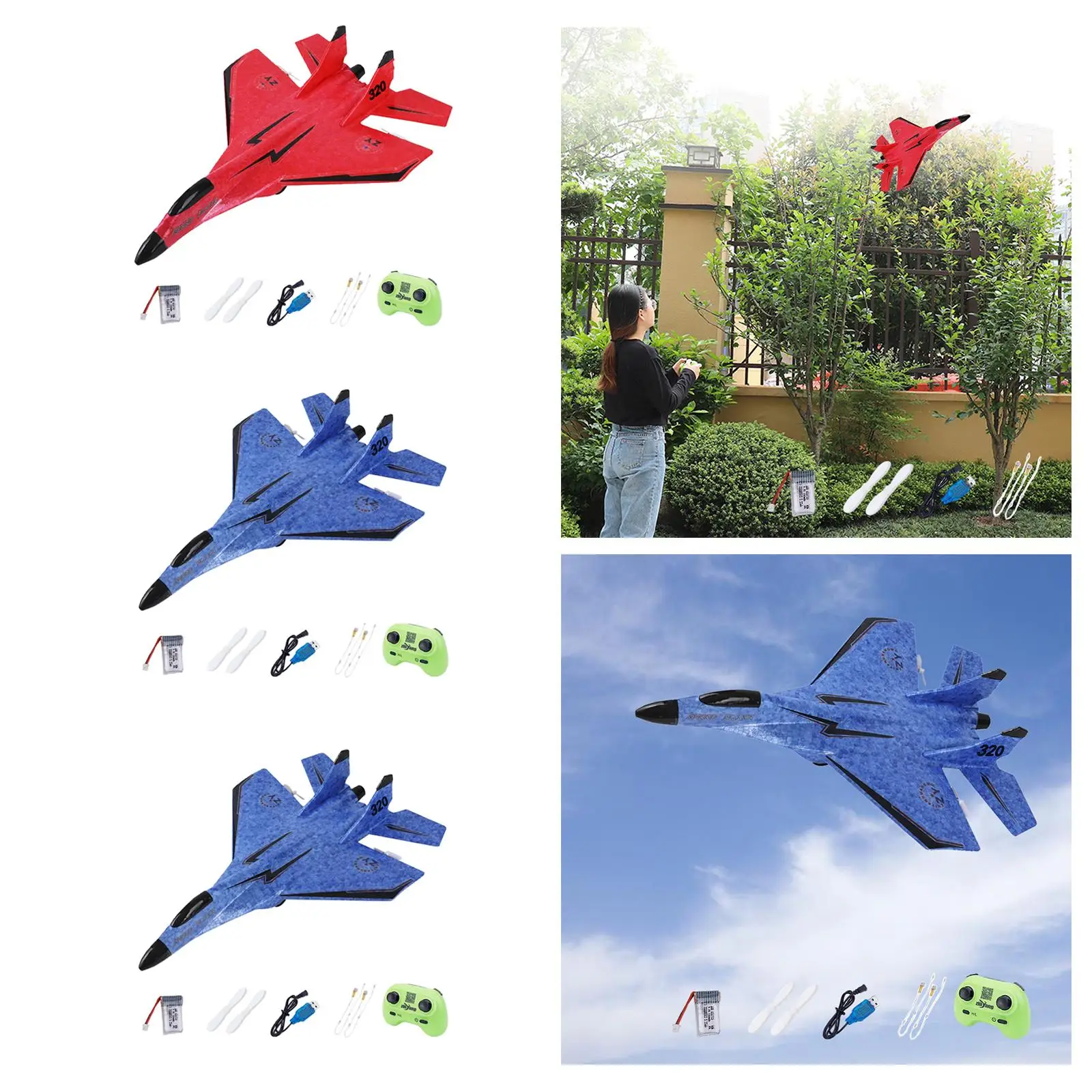 

Комплект из 3 2,4G радиоуправляемых летательных аппаратов, Радиоуправление, Радиоуправляемый планер, истребитель для детей