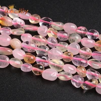 natual mix amethyst citrine rose quartz irregular stone beads loose beads for jewelry making diy bracelets accessories 15 inch