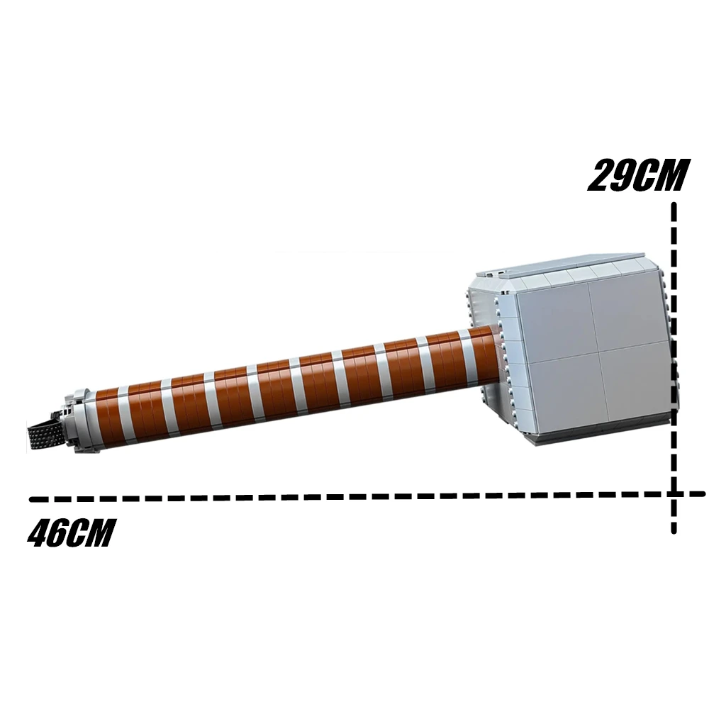 Новинка 76209 мраморный молоток Тора суперстроительное оружие молот Громовой