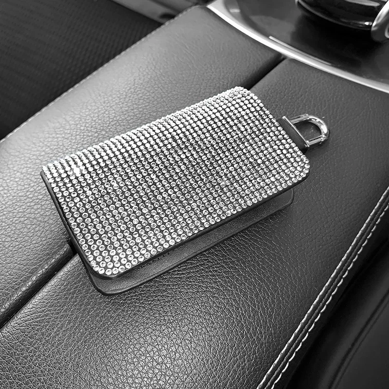 Роскошный яркий хрустальный брелок для ключей чехол хранения Женский кошелек