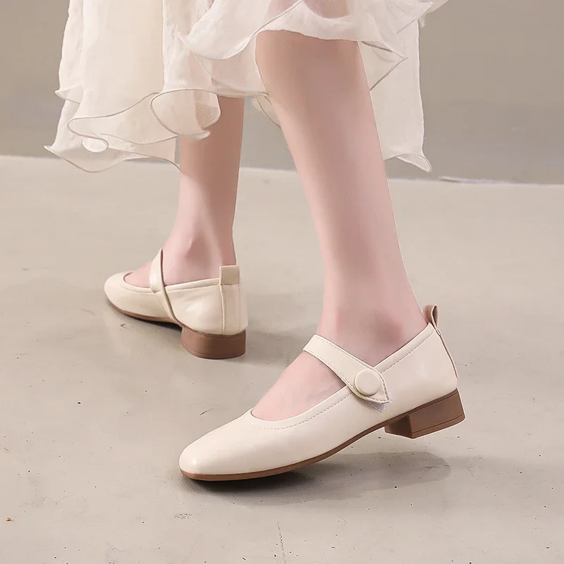 2024 летние элегантные женские туфли Мэри Джейн в стиле ретро на мягкой подошве