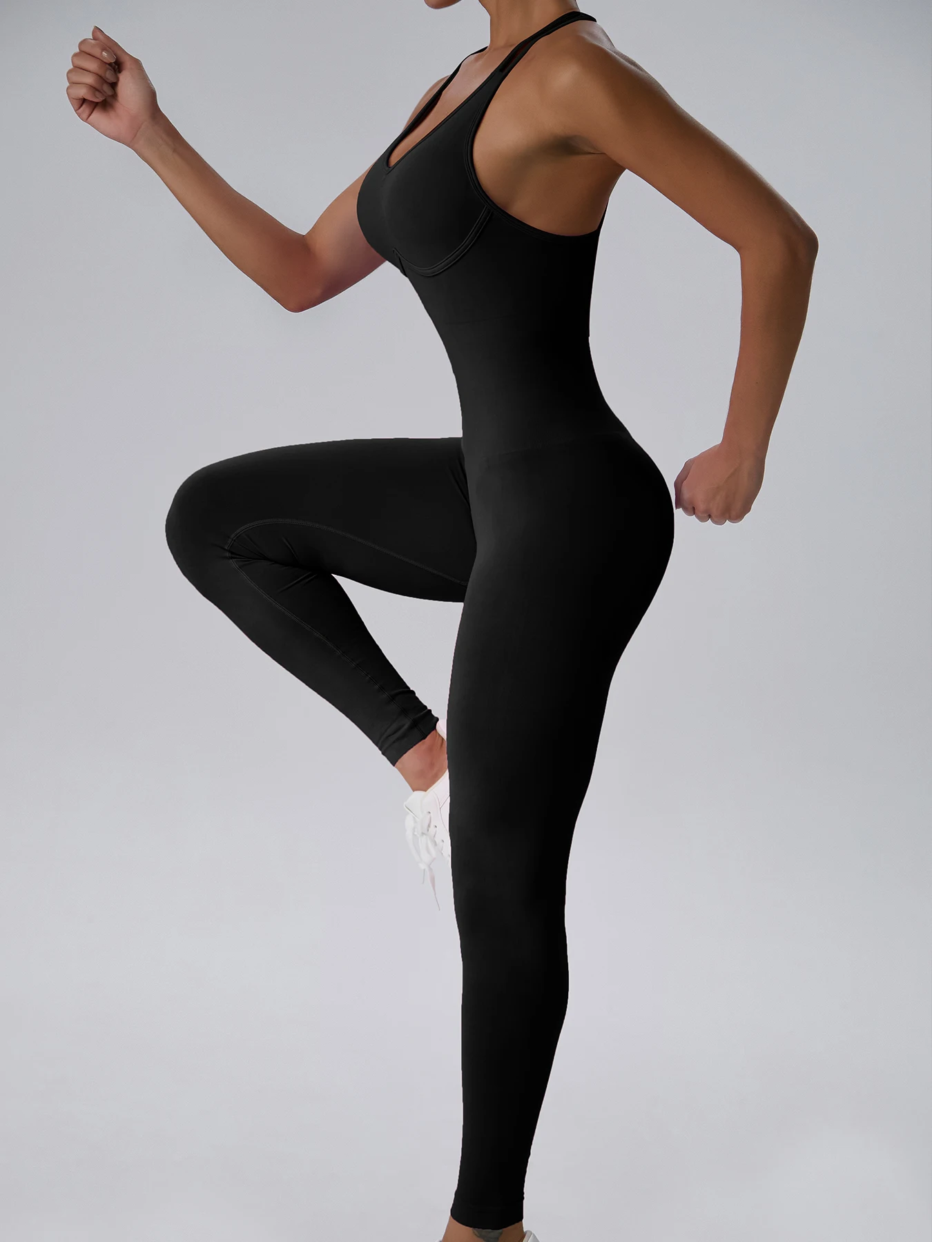 Женский сексуальный комбинезон для йоги с открытой спиной леггинсы эластичный